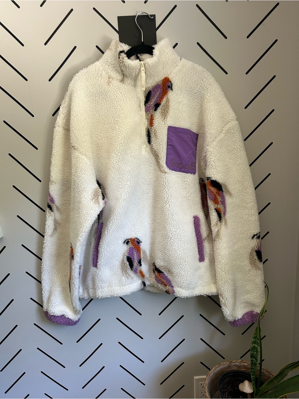 Rare TAYLOR SWIFT Speak Now Taylor's Version Sherpa Fleece Jacket Koi Fish